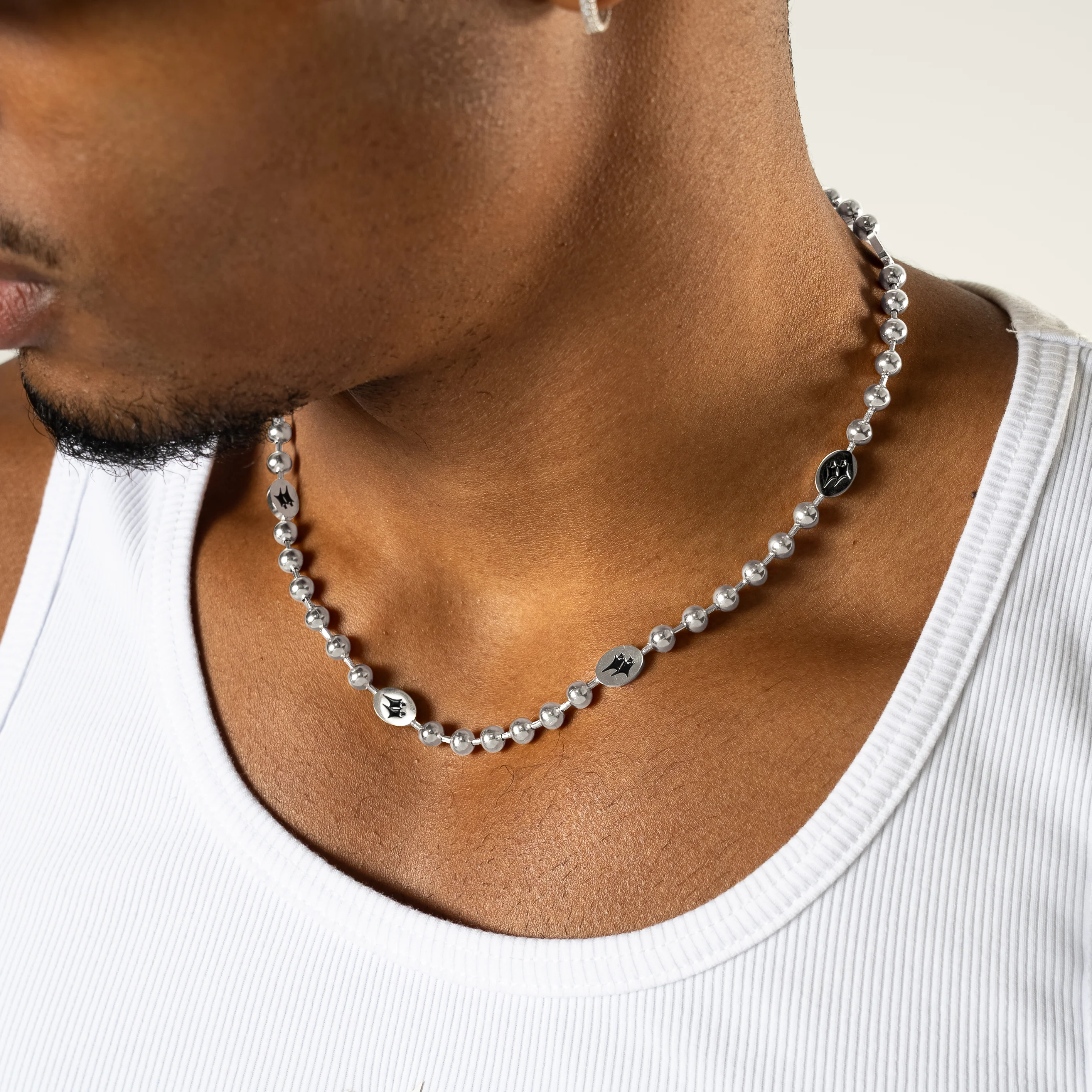 Chaîne Bead link Signature Argentée - Image 2