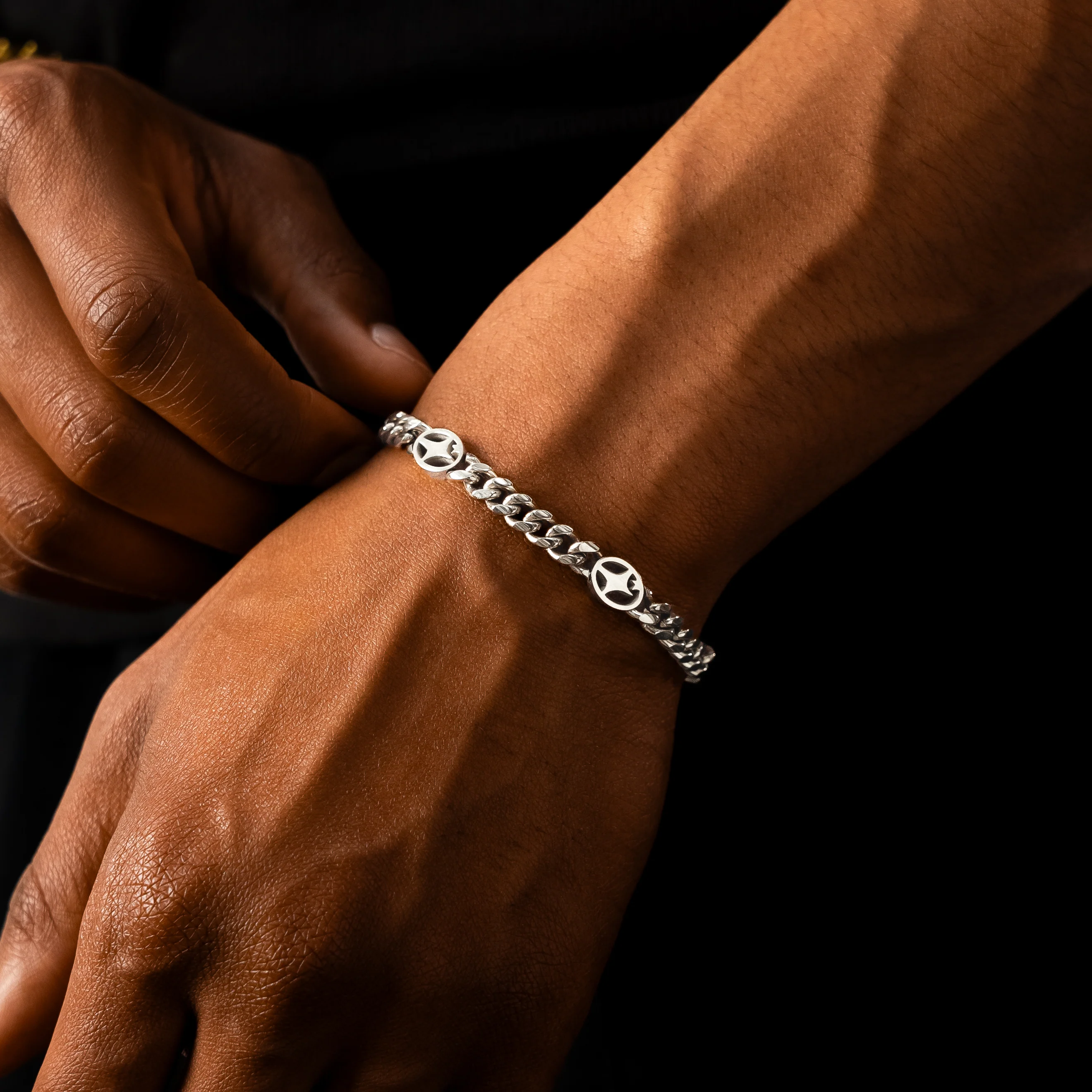 Bracelet Cuban link 6 mm Signature Argenté - Image 2