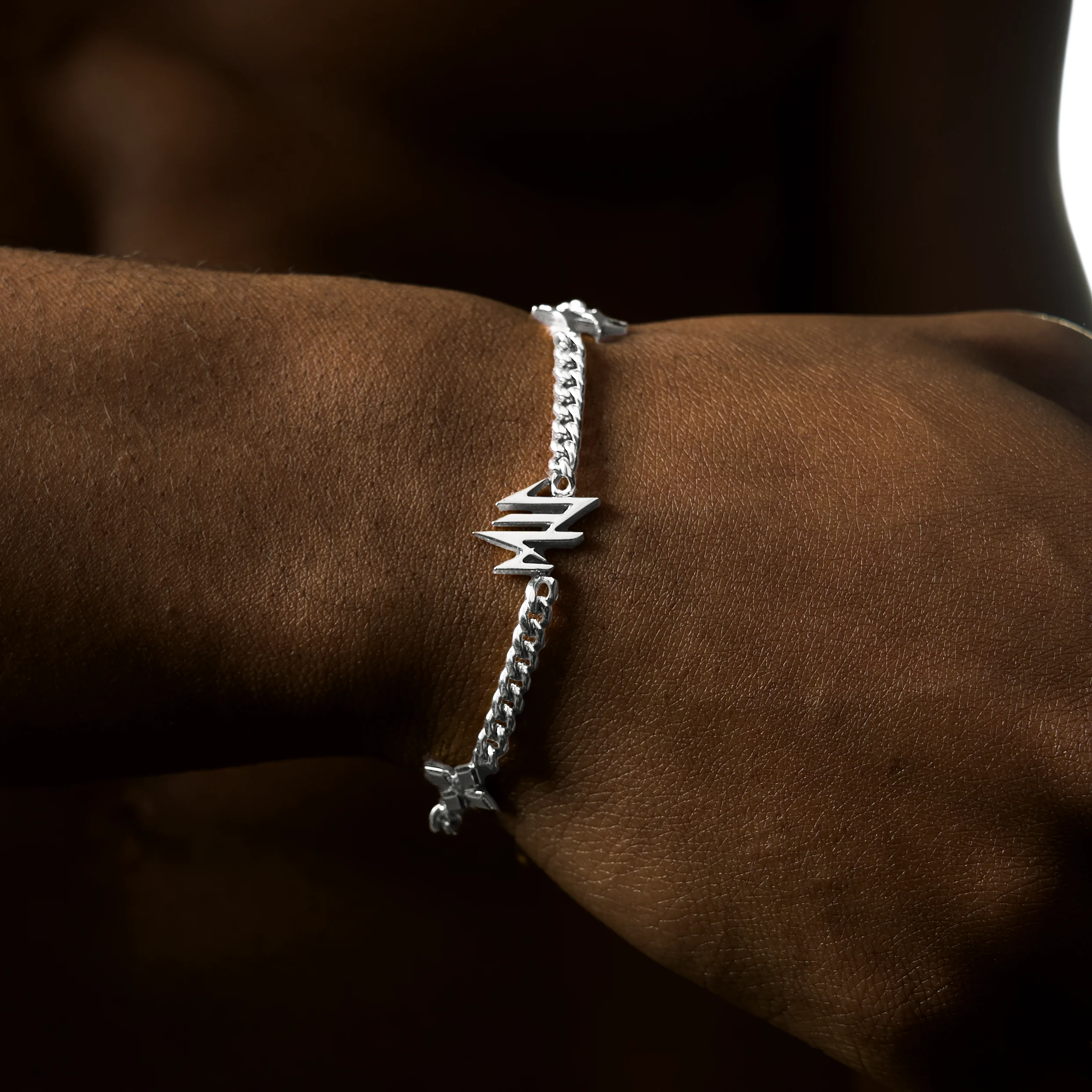 Bracelet MIS cuban - Argenté - Image 2