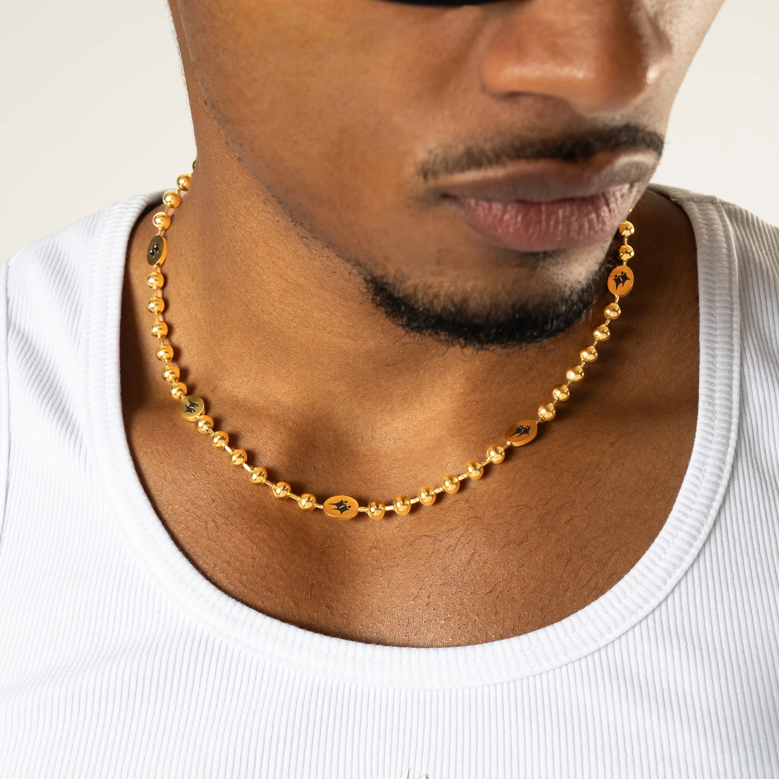 Chaîne Bead link Signature Dorée - Image 2