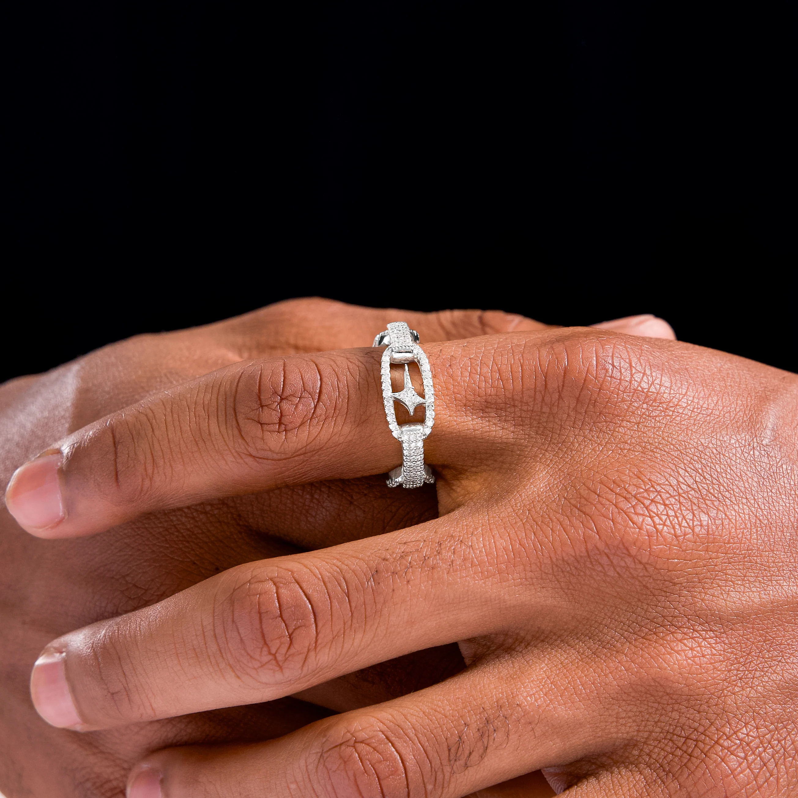 Iced H-ring signature argentée - Image 2