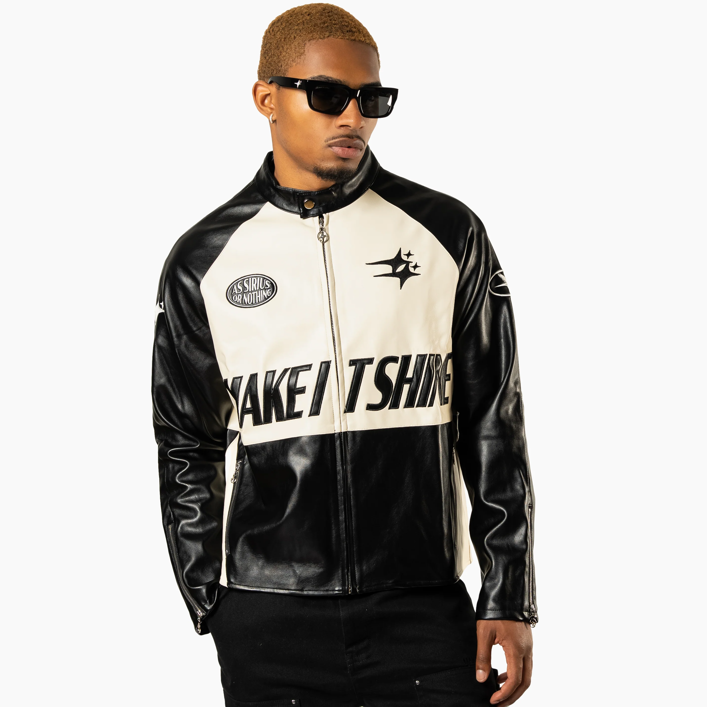 Leather Jacket Double Stars - Image 3