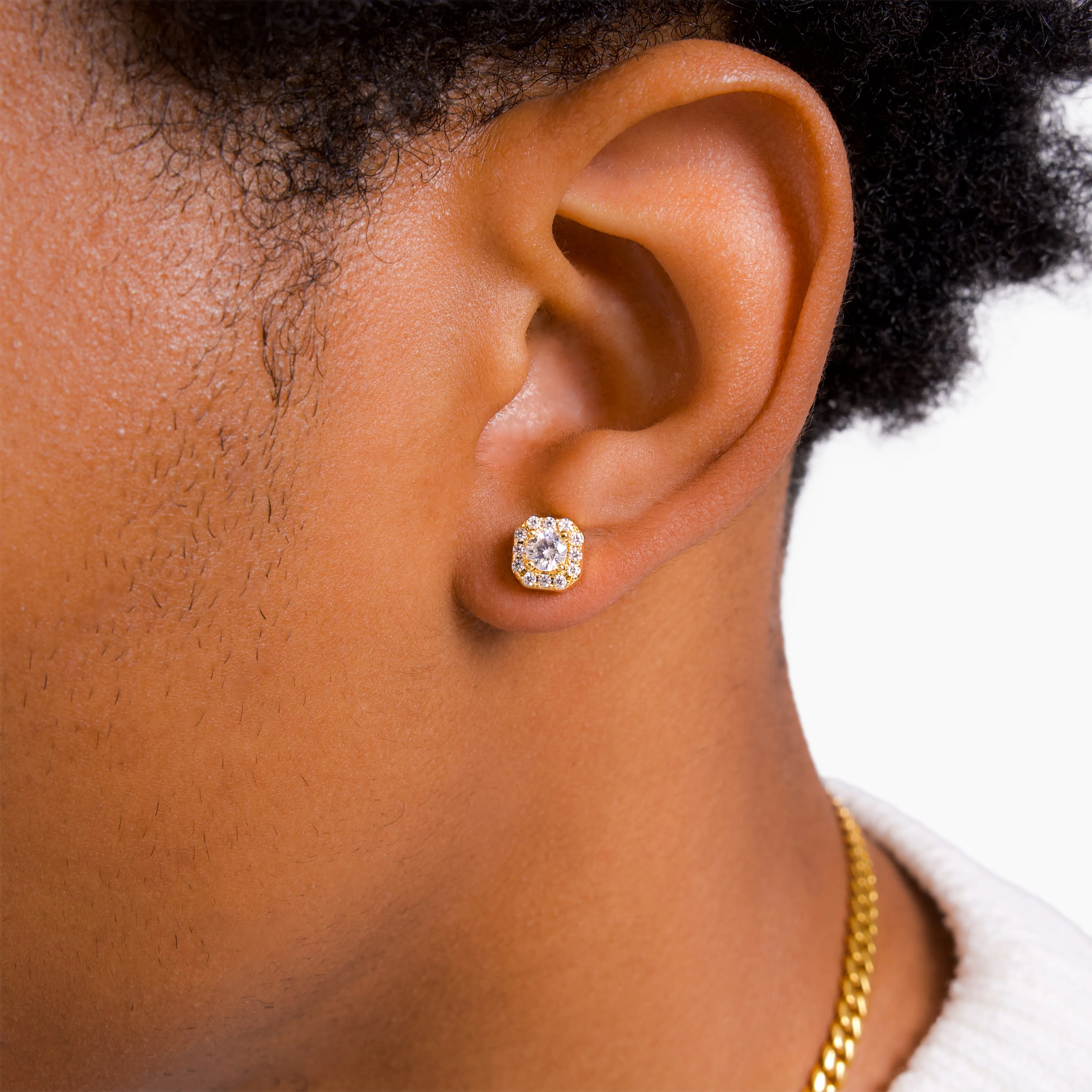 Pavé de brillance earrings dorées - Image 2