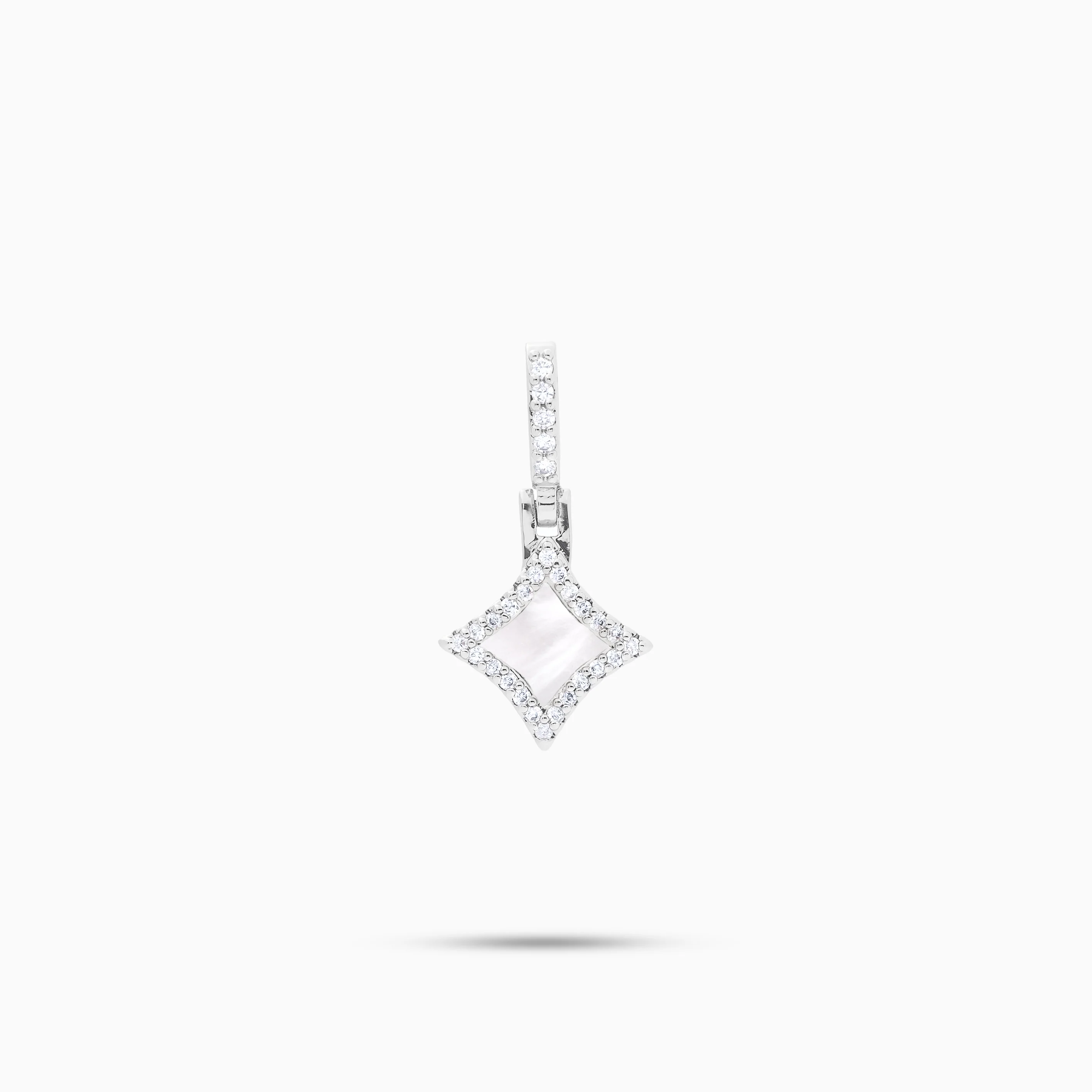 Star argentée - Motif Blanc