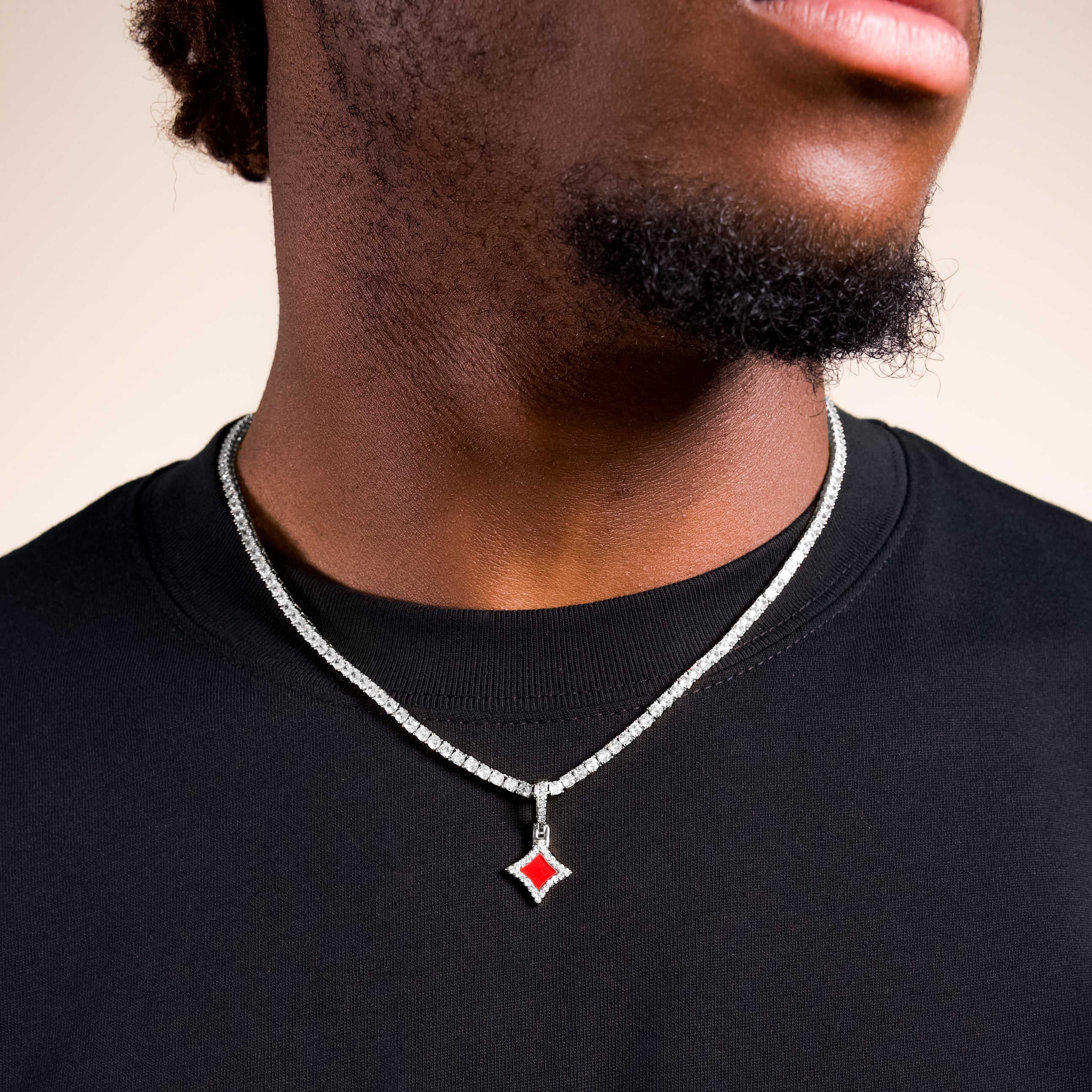 Star argentée - Motif Rouge - Image 2