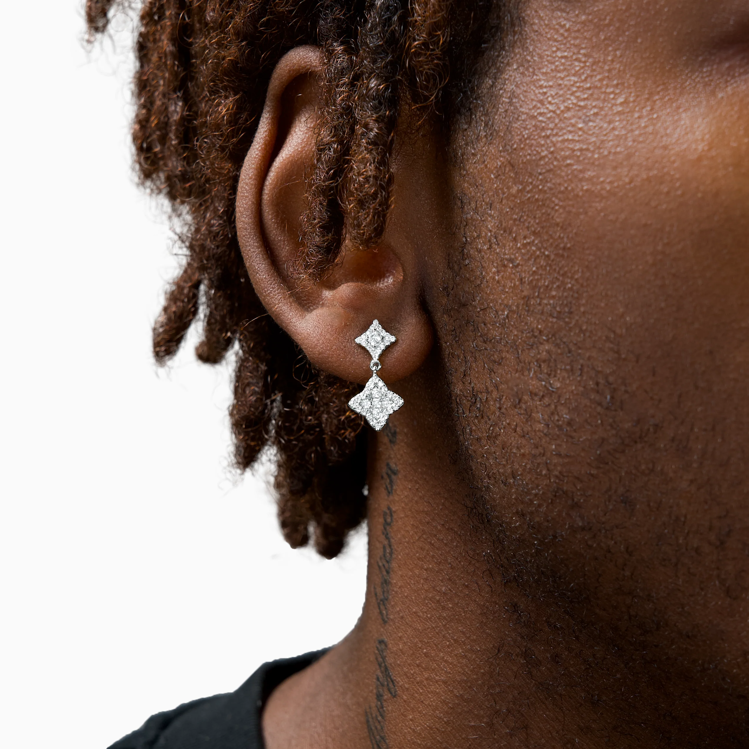 Stars & Flowers earrings argentées - Image 2