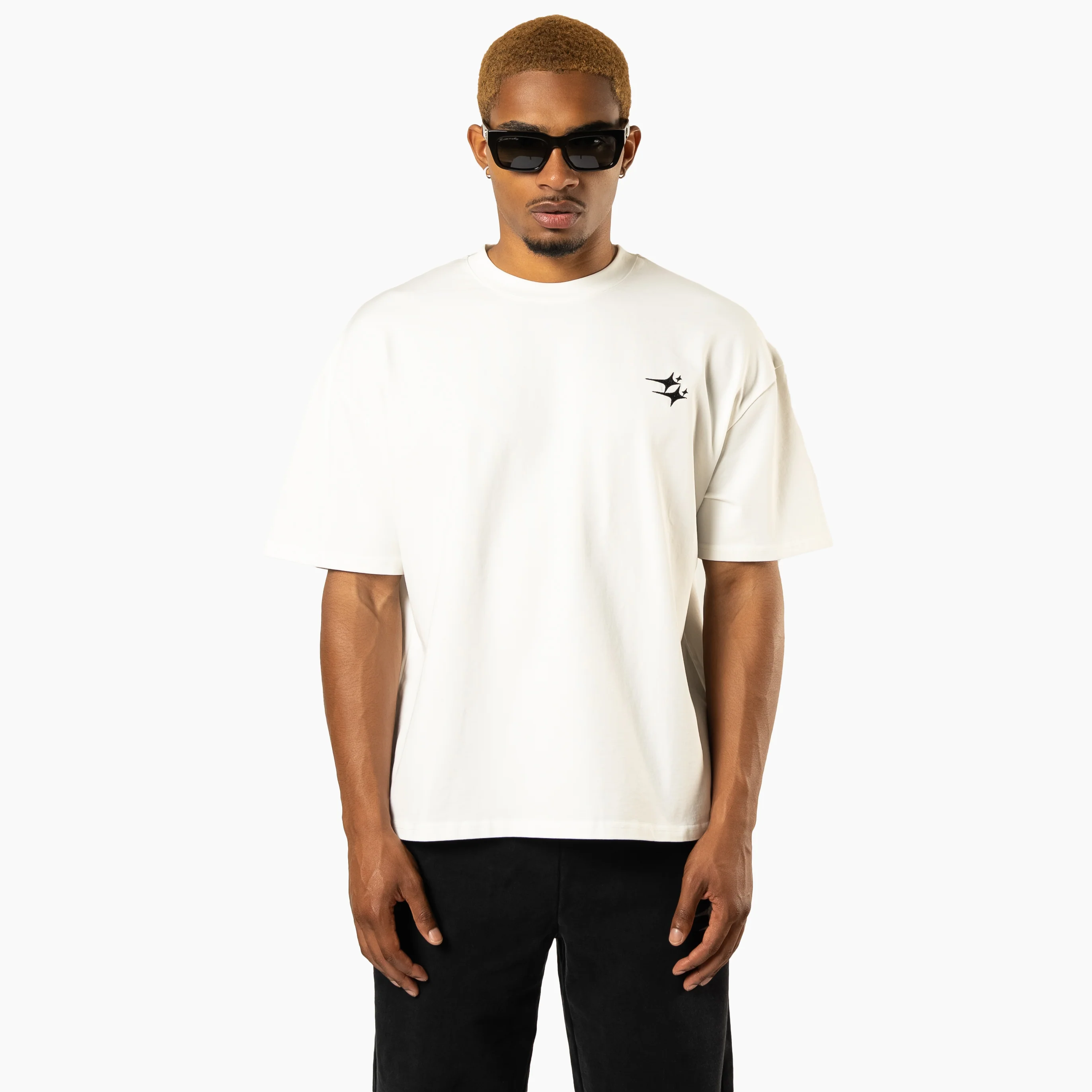 T-shirt Double Stars Blanc - Image 3
